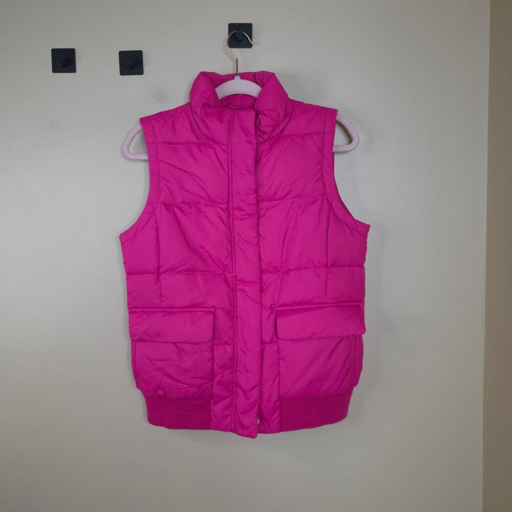 Gap Full Zip Quilted Puffer Vest in Pink Size S